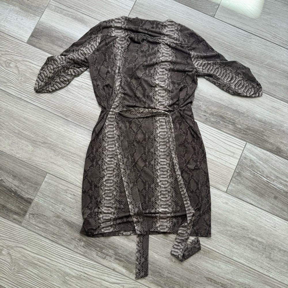 MICHAEL KORS Matte Jersey Snakeskin Print Dress Xs - Picture 5 of 10